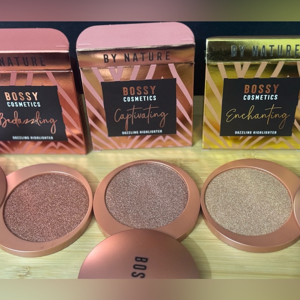 Bossy Cosmetics Dazzling Highlighter Set - Red, Gold, Pink - Picture 5 of 5